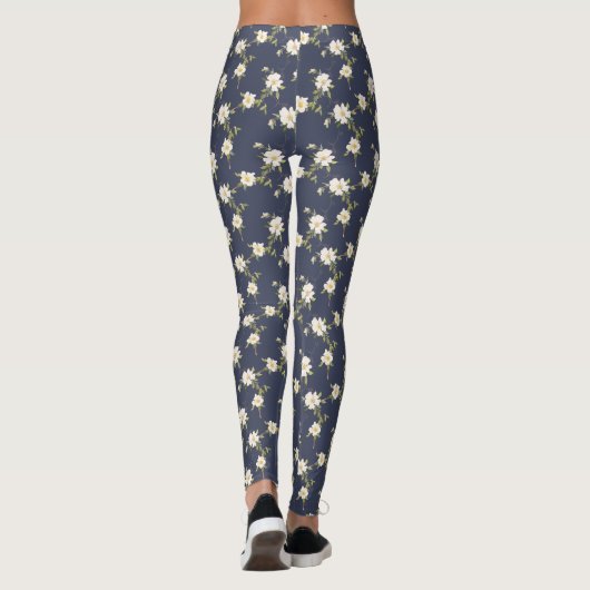 Shabby Chic White Floral Leggings (Achterkant)
