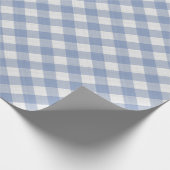 Shabby Chic White Light Ice Blue Gingham Cadeaupapier (Hoek)