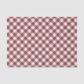 Shabby Chic White Light Maroon Red Gingham Tissuepapier (Voorkant)