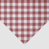 Shabby Chic White Light Maroon Red Gingham Tissuepapier (Detail)
