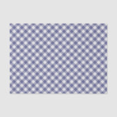 Shabby Chic White Purple Dark Blue Purple Gingham Tissuepapier (Voorkant)
