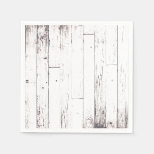 Shabby Chic White Wood Rustic Farmhouse Party Servet