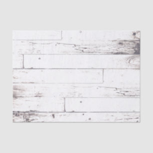 Shabby Chic White Wood Rustic Farmhouse Wedding Tissuepapier