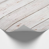 Shabby Chic White Wood Wedding Cadeaupapier (Hoek)