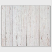 Shabby Chic White Wood Wedding Cadeaupapier (Vlak)