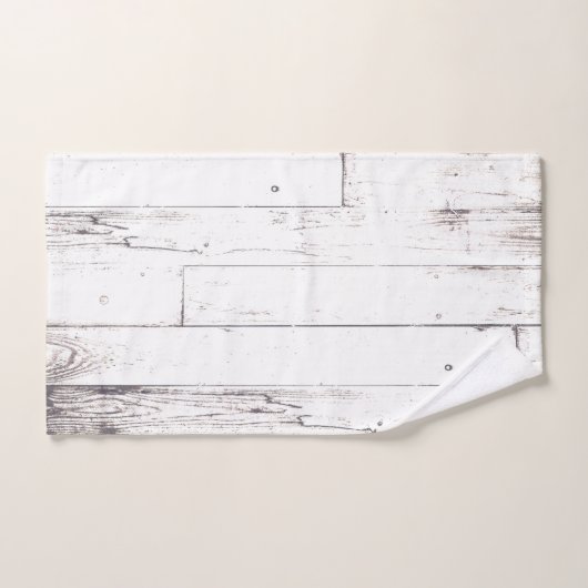 Shabby Chic Wit Houten Rustieke Boerderij Schuur Bad Handdoek (Handdoek)
