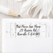 Shabby Chic Wit Houten Rustieke Boerderij Schuur Etiket (Insitu)