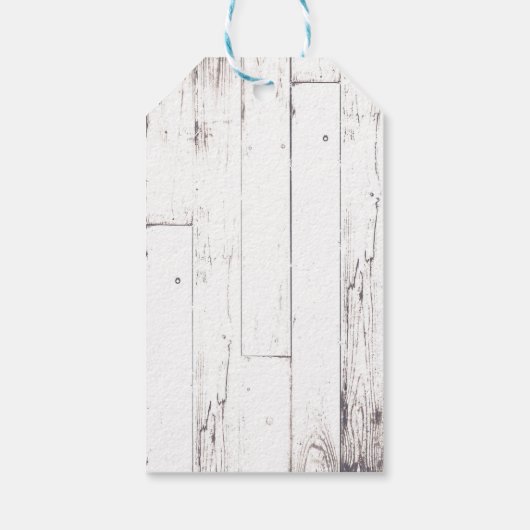 Shabby Chic Wit Houten Rustieke Boerderij Schuur F Cadeaulabel (Achterkant)