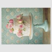  shabby chic witte bruidstaart blos rozen tissuepapier (Voorkant)