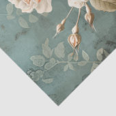 Shabby chic witte vlinder & blush rozen tissuepapier (Detail)