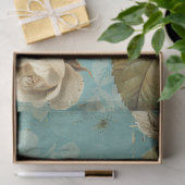 Shabby chic witte vlinder & blush rozen tissuepapier (Geschenk)