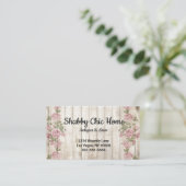 Shabby Chic Wood en Roos Visitekaartje (Staand voorkant)