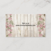 Shabby Chic Wood en Roos Visitekaartje (Achterkant)