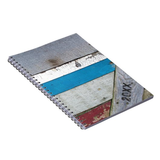 Shabby Chic Wood Pattern Notitieboek (Rechterzijde)