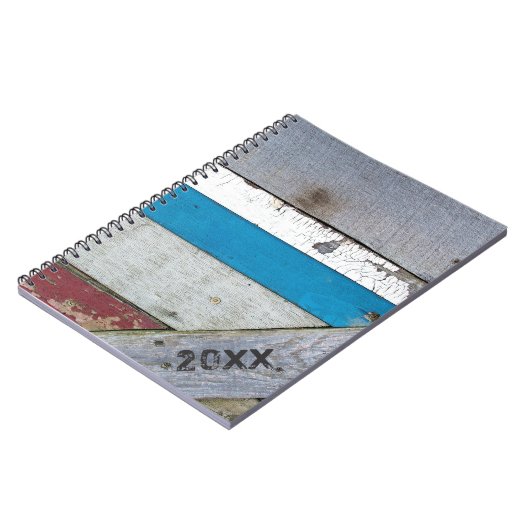 Shabby Chic Wood Pattern Notitieboek (Linkerzijde)