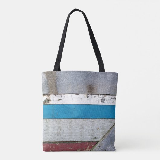 Shabby Chic Wood Pattern Tote Bag (Achterkant)