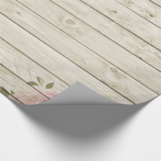 Shabby Chic Wood Texture Cadeaupapier (Hoek)