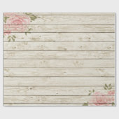 Shabby Chic Wood Texture Cadeaupapier (Vlak)