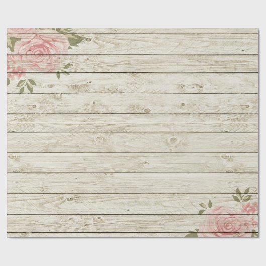 Shabby Chic Wood Texture Cadeaupapier (Vlak)