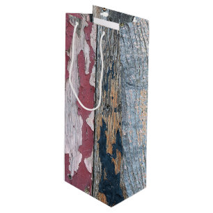 Shabby Chic Wood Wijn Cadeautas