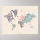 Shabby Chic World Travel Map Poster (Voorkant)
