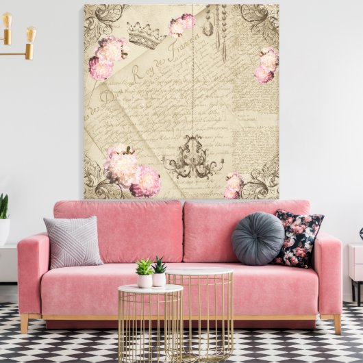 Shabby Chic - Wrapped Canvas (Insitu (Woonkamer))