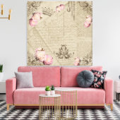 Shabby Chic - Wrapped Canvas Afdruk (Insitu (Woonkamer))
