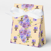 Shabby Chic Yellow Pansies Party Cake Favor Box Bedankdoosjes (Voorkant Zijde)