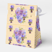Shabby Chic Yellow Pansies Party Cake Favor Box Bedankdoosjes (Achterkant)