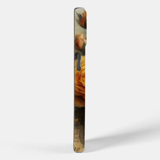 Shabby Chic Yellow Rose Aangepaste naam Case-Mate iPhone Case (Achterkant / Rechts)