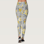 Shabby Chic Yellow Rose Leggings (Achterkant)