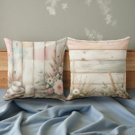 Shabby Chic Zachte Pastelkleuren Dubbelzijdig Kussen