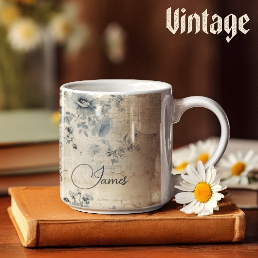 Shabby chick  classic aanpasbaar cadeau koffiemok