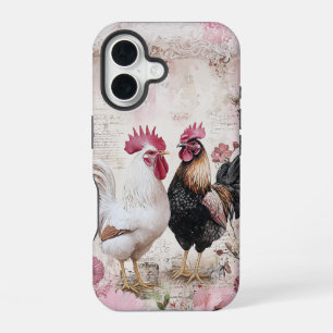 Shabby Chick Pink iPhone 16 Hoesje