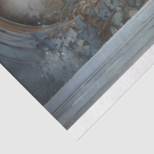  shabby chique badkamer bloemenpastel groen tissuepapier (Detail)