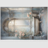  shabby chique badkamer bloemenpastel groen tissuepapier (Voorkant)