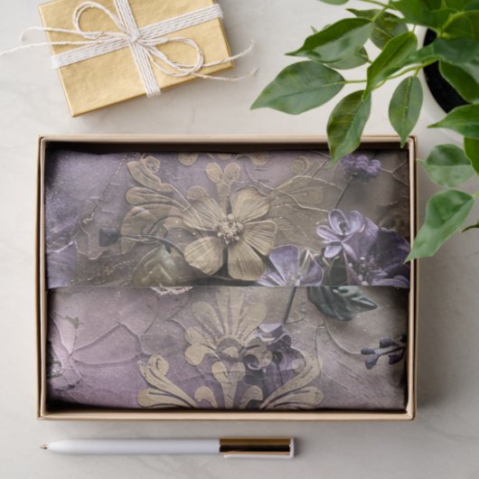 Shabby Chique, Bloemen & Demask Digitale Gemengde  Tissuepapier (Geschenk)