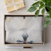  shabby chique bloemenpastel groene viool tissuepapier (Geschenk)