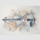  shabby chique bloemenpastel groene viool tissuepapier (Voorkant)