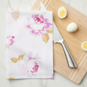 Shabby Chique Bord Roze Roze Keuken / Badhanddoek Theedoek (Quarter Fold)