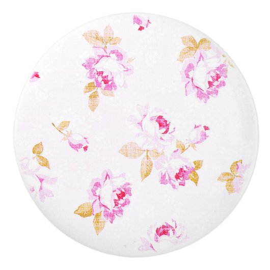 Shabby Chique Bord Roze Roze Meubels Trek / Knop (Voorkant)