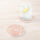 Shabby Chique Decor Roze & Perzik Bloemen Decoupag Zandsteen Onderzetter (Zijkant)