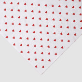 Shabby Chique Eenvoudige Rode Harten Patroon op Wi Tissuepapier (Detail)