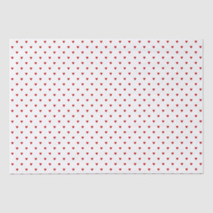 Shabby Chique Eenvoudige Rode Harten Patroon op Wi Tissuepapier