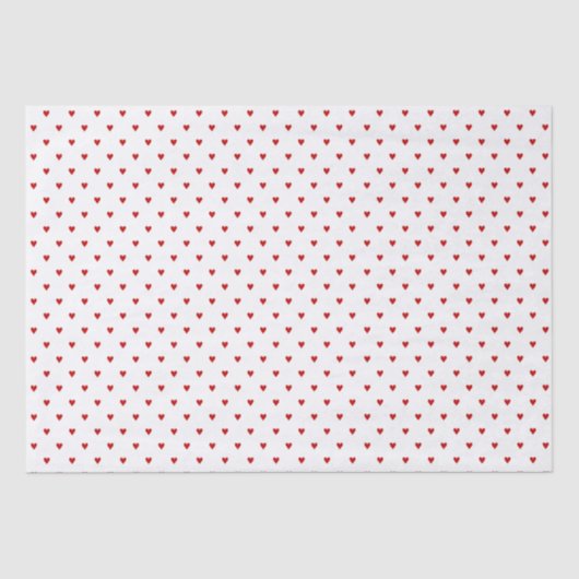 Shabby Chique Eenvoudige Rode Harten Patroon op Wi Tissuepapier (Voorkant)