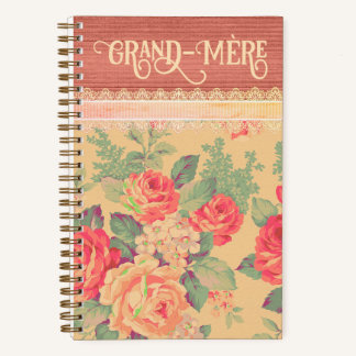 Shabby Chique Franse Grootmoeder Grand-Mère Notitieboek