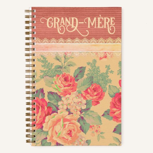 Shabby Chique Franse Grootmoeder Grand-Mère Notitieboek (Voorkant)