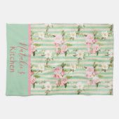 Shabby Chique Groen Wit Strepen en Keukenhanddoeke Theedoek (Horizontaal)