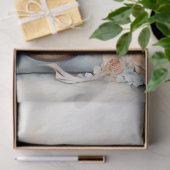  shabby chique koffer bloemenpastel groen tissuepapier (Geschenk)