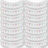 Shabby Chique Land Party Bunting Planner Sheet Sticker (Voorkant)